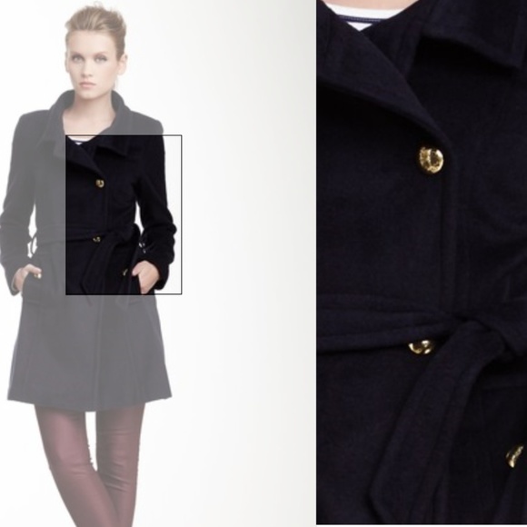 Tahari Izzy Funnel Collar Wool Blend Coat - Picture 15 of 16